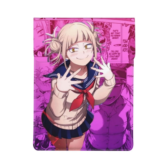 My Hero Academia Himiko Toga Leather Laptop Sleeve Case Slim Waterproof Protective Cover 13 Inch Notebook Computer Inner Bag