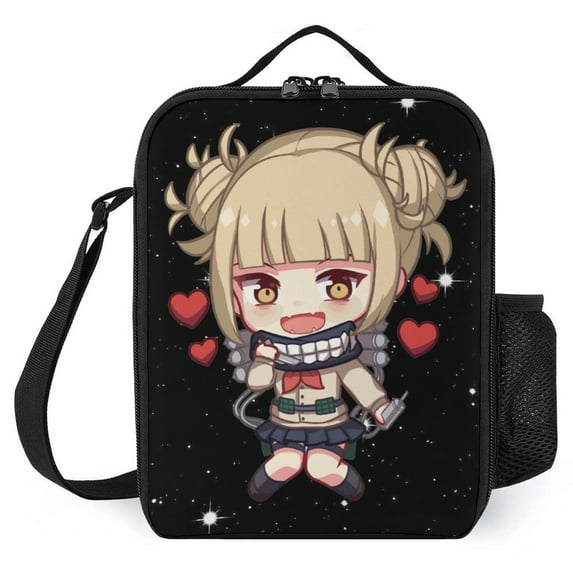My Hero Academia Himiko Toga Lunch Tote Bag Reusable Bento Bag Lunch Box Insulated Cooler Bag Adjustable Shoulder Bag