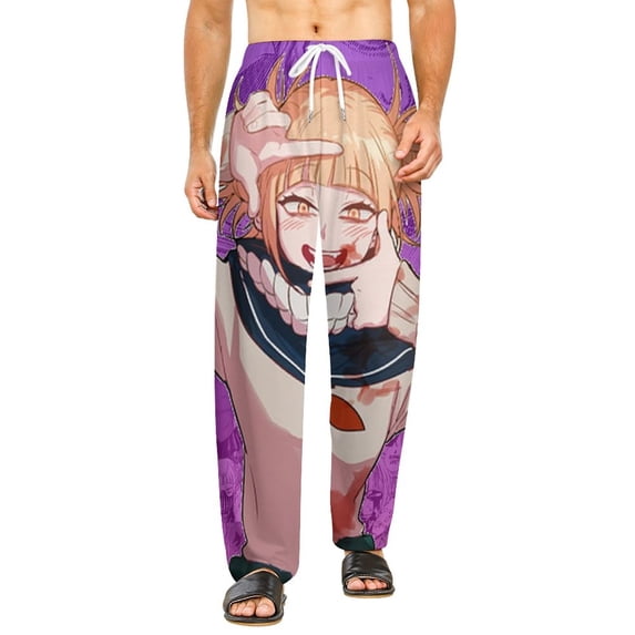 My Hero Academia Himiko Toga Pajamas Pants 3D Printing Wide Leg PJ Pant Loungewear Casual Comfy Sleepwear Lounge Pants for Men WomenS