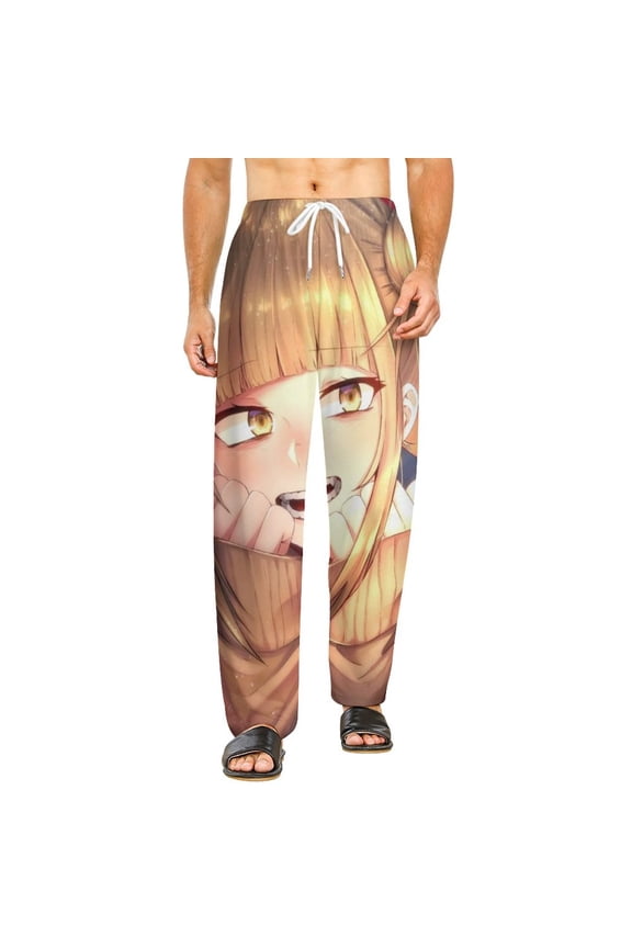 My Hero Academia Himiko Toga Pajamas Pants 3D Printing Wide Leg PJ Pant Loungewear Casual Comfy Sleepwear Lounge Pants for Men WomenS