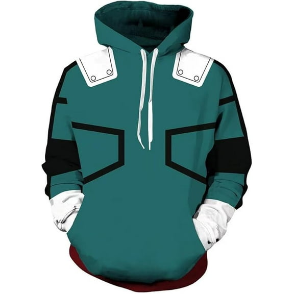 My Hero Academia Hoodies Adult Deku Hoodies Cosplay Costume Shoto Novelty Pullover Sweatshirt