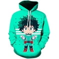 thumbnail image 1 of My Hero Academia Hoodies Adult Deku Hoodies Cosplay Costume Shoto Novelty Pullover Sweatshirt, 1 of 3