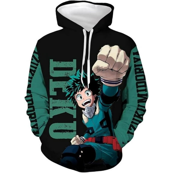 My Hero Academia Hoodies Adult Deku Hoodies Cosplay Costume Shoto Novelty Pullover Sweatshirt