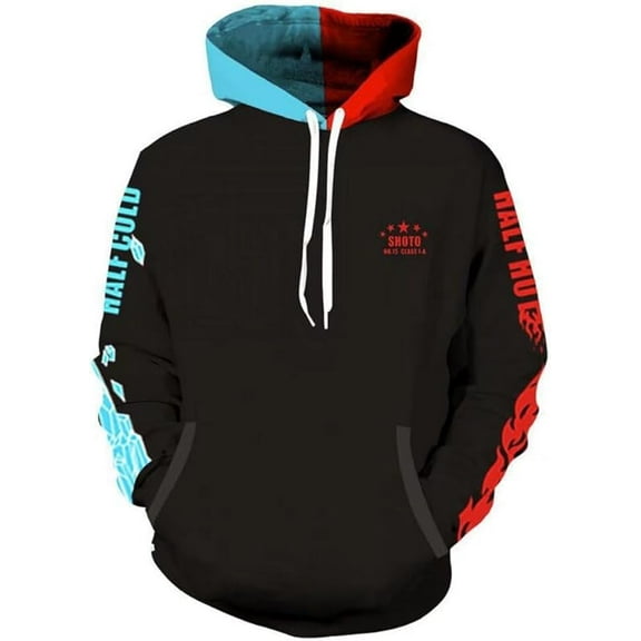 My Hero Academia Hoodies Adult Deku Hoodies Cosplay Costume Shoto Novelty Pullover Sweatshirt