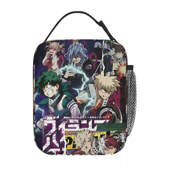 My Hero Academia Insulated Lunch Box Reusable Thermal Cooler Lunch Bag Work Food Picnic Container Tote Bags