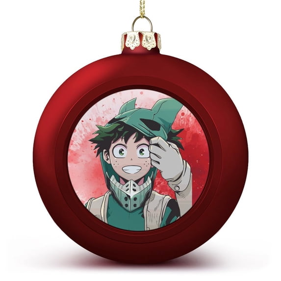 My Hero Academia Izuku Midoriya Christmas Balls Sparkling Christmas Tree Hanging Ornaments Party Home Decor Xmas Christmas Gifts