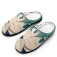 thumbnail image 1 of My Hero Academia Izuku Midoriya Fuzzy Cotton Slippers For Mens Winter Cotton Lightweight Anti-slip Rubber Sole Slippers House Open Back Slippers Closed Toe Slippers, 1 of 9