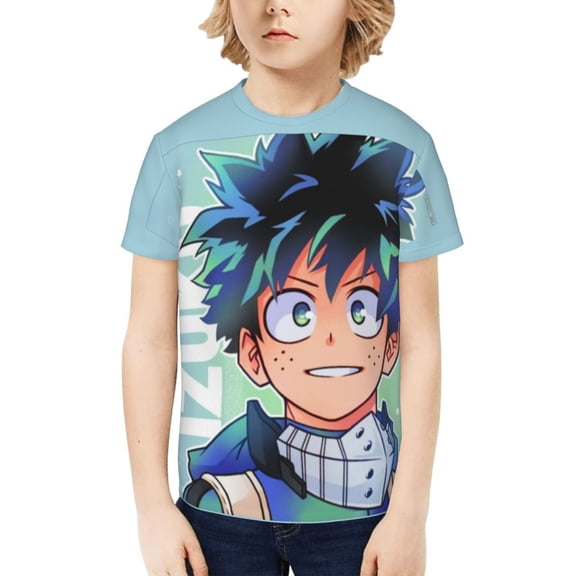 My Hero Academia Izuku Midoriya Kids T-Shirt 3d Printed Graphic T-Shirts Boys And Girls Short Sleeve Shirts For Youth Kids X-Small