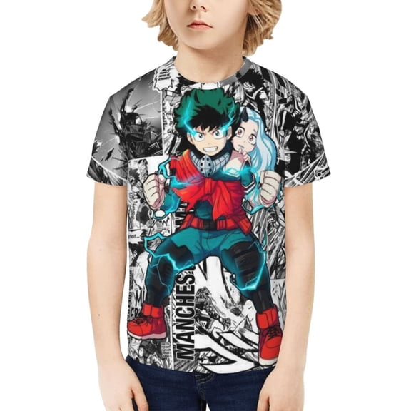 My Hero Academia Izuku Midoriya Kids T-Shirt 3d Printed Graphic T-Shirts Boys And Girls Short Sleeve Shirts For Youth Kids X-Small