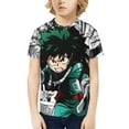 thumbnail image 1 of My Hero Academia Izuku Midoriya Kids T-Shirt 3d Printed Graphic T-Shirts Boys And Girls Short Sleeve Shirts For Youth Kids X-Small, 1 of 7