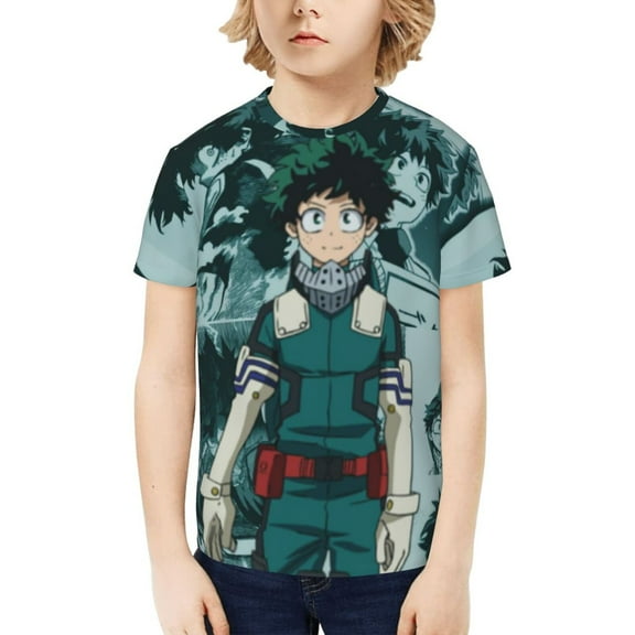 My Hero Academia Izuku Midoriya Kids T-Shirt 3d Printed Graphic T-Shirts Boys And Girls Short Sleeve Shirts For Youth Kids X-Small