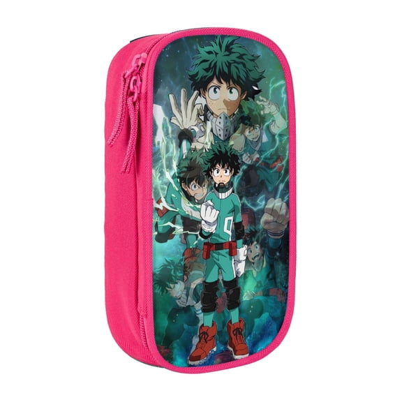 My Hero Academia Izuku Midoriya Pencil Case, Multipurpose Pencase ,Large Capacity Durable Pencil Pouch Storage Pen Bag Organizer Stationery