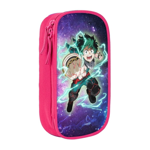 My Hero Academia Izuku Midoriya Pencil Case, Multipurpose Pencase ,Large Capacity Durable Pencil Pouch Storage Pen Bag Organizer Stationery
