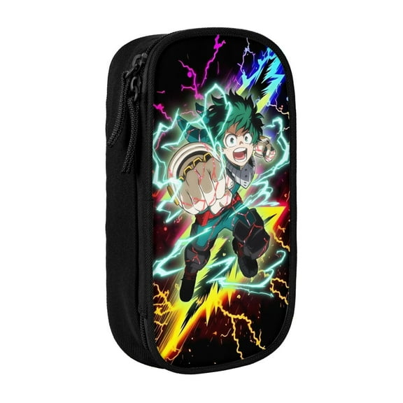 My Hero Academia Izuku Midoriya Pencil Case, Multipurpose Pencase ,Large Capacity Durable Pencil Pouch Storage Pen Bag Organizer Stationery