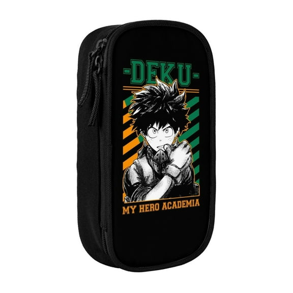 My Hero Academia Izuku Midoriya Pencil Case, Multipurpose Pencase ,Large Capacity Durable Pencil Pouch Storage Pen Bag Organizer Stationery