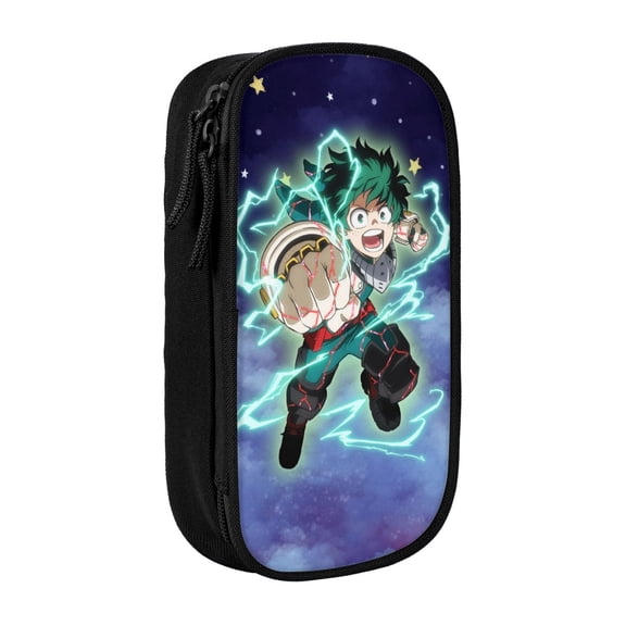 My Hero Academia Izuku Midoriya Pencil Case, Multipurpose Pencase ,Large Capacity Durable Pencil Pouch Storage Pen Bag Organizer Stationery