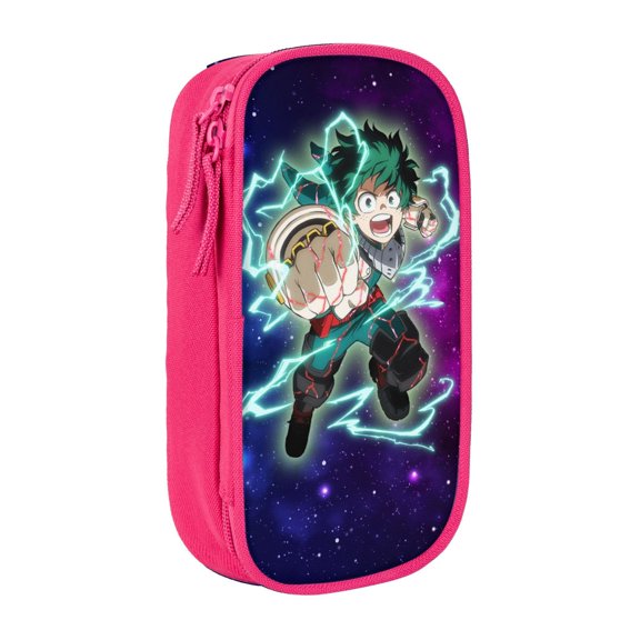 My Hero Academia Izuku Midoriya Pencil Case, Multipurpose Pencase ,Large Capacity Durable Pencil Pouch Storage Pen Bag Organizer Stationery