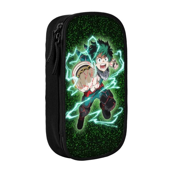 My Hero Academia Izuku Midoriya Pencil Case, Multipurpose Pencase ,Large Capacity Durable Pencil Pouch Storage Pen Bag Organizer Stationery