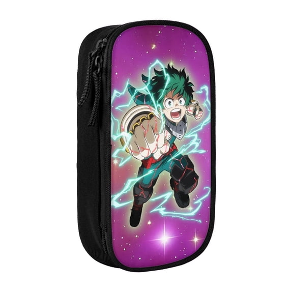 My Hero Academia Izuku Midoriya Pencil Case, Multipurpose Pencase ,Large Capacity Durable Pencil Pouch Storage Pen Bag Organizer Stationery