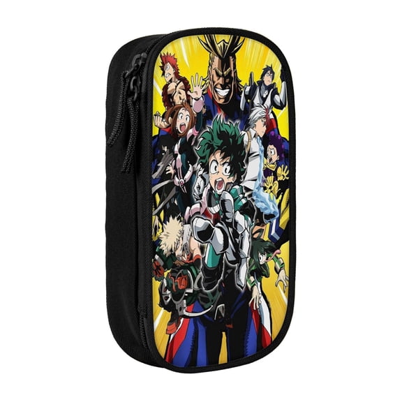 My Hero Academia Izuku Midoriya Pencil Case, Multipurpose Pencase ,Large Capacity Durable Pencil Pouch Storage Pen Bag Organizer Stationery