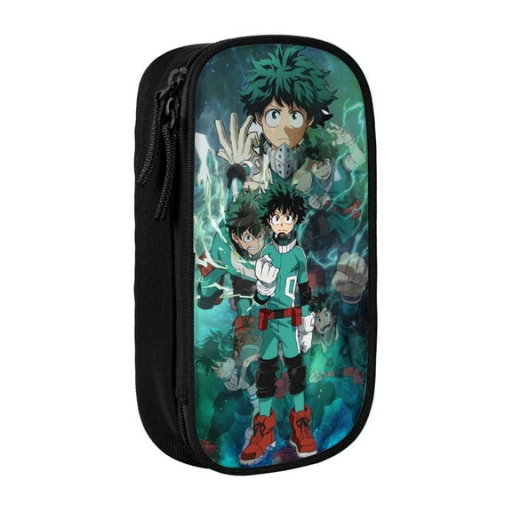 My Hero Academia Izuku Midoriya Pencil Case, Multipurpose Pencase ,Large Capacity Durable Pencil Pouch Storage Pen Bag Organizer Stationery