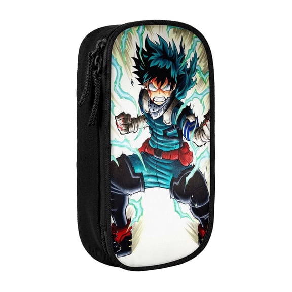 My Hero Academia Izuku Midoriya Pencil Case, Multipurpose Pencase ,Large Capacity Durable Pencil Pouch Storage Pen Bag Organizer Stationery