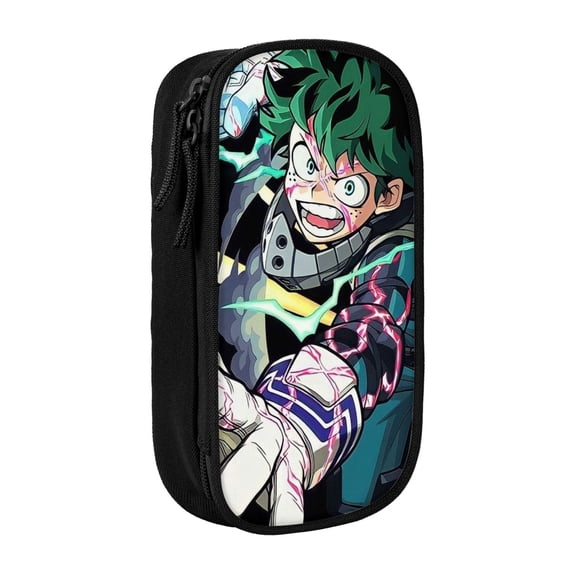My Hero Academia Izuku Midoriya Pencil Case, Multipurpose Pencase ,Large Capacity Durable Pencil Pouch Storage Pen Bag Organizer Stationery