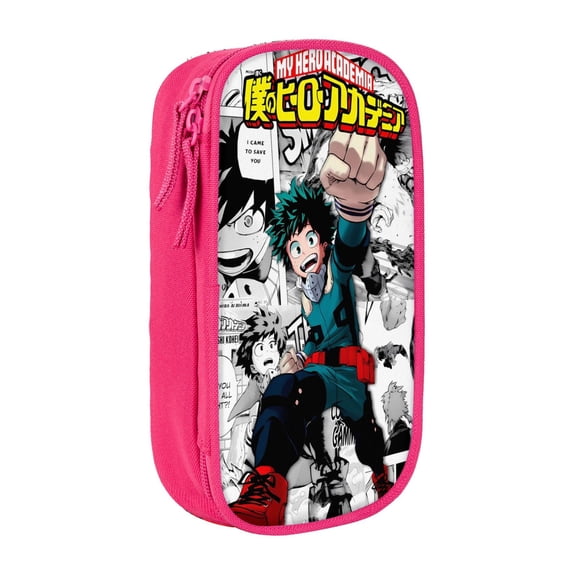 My Hero Academia Izuku Midoriya Pencil Case, Multipurpose Pencase ,Large Capacity Durable Pencil Pouch Storage Pen Bag Organizer Stationery