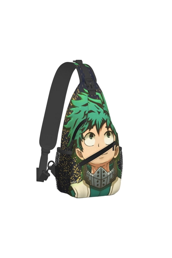 My Hero Academia Izuku Midoriya Sling Bag Crossbody Sling Backpack Chest Bag Daypack Purses Shoulder Bag For Women Men Travel Hiking
