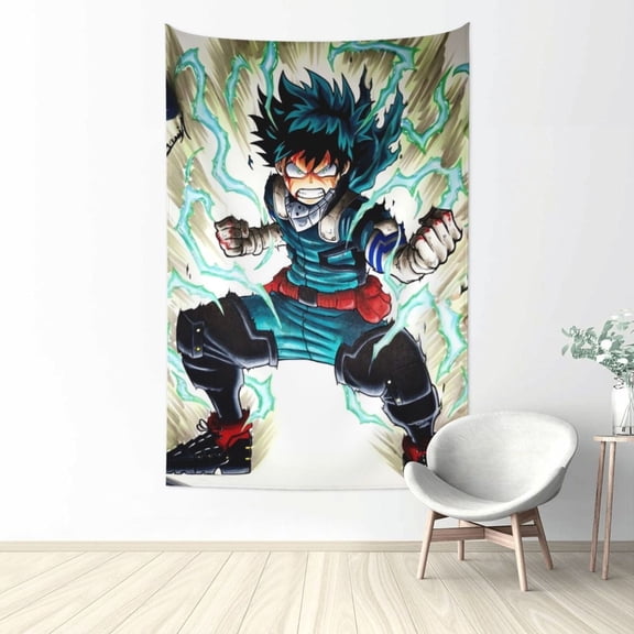 My Hero Academia Izuku Midoriya Tapestry Wall Hanging Home Decoration Wall Blanket Dormitory Living Room Bedroom Backdrop Poster( 60x40inch)
