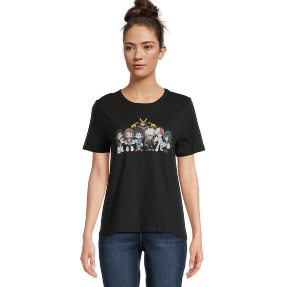My Hero Academia Juniors Chibi Graphic Tee with Short Sleeves, Sizes XS-3XL