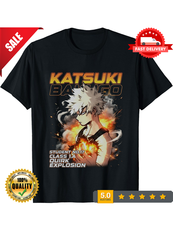 My Hero Academia Katsuki Bakugo Anime Graphic T-Shirt Explosion Unisex Tee, NEW TRENDING ITEM-TH82419