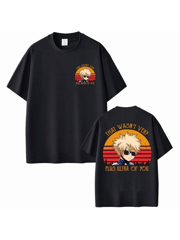 My Hero Academia Katsuki Bakugo Vintage Graphic T Shirt, Anime Character Tee, Manga Fan Gift Size S-4XL