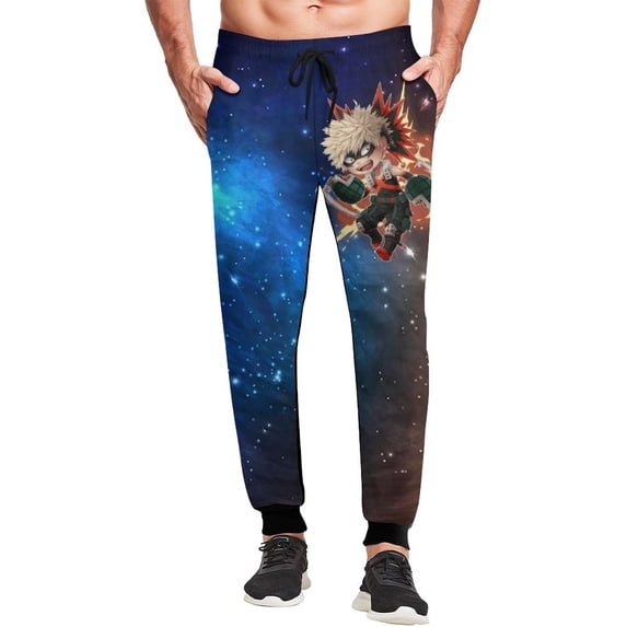 My Hero Academia Katsuki Men's Sweatpants 3D Printing Casual Joggers Pants Trousers Fashion Daily Sweatpants With Drawstring Closed Bottom