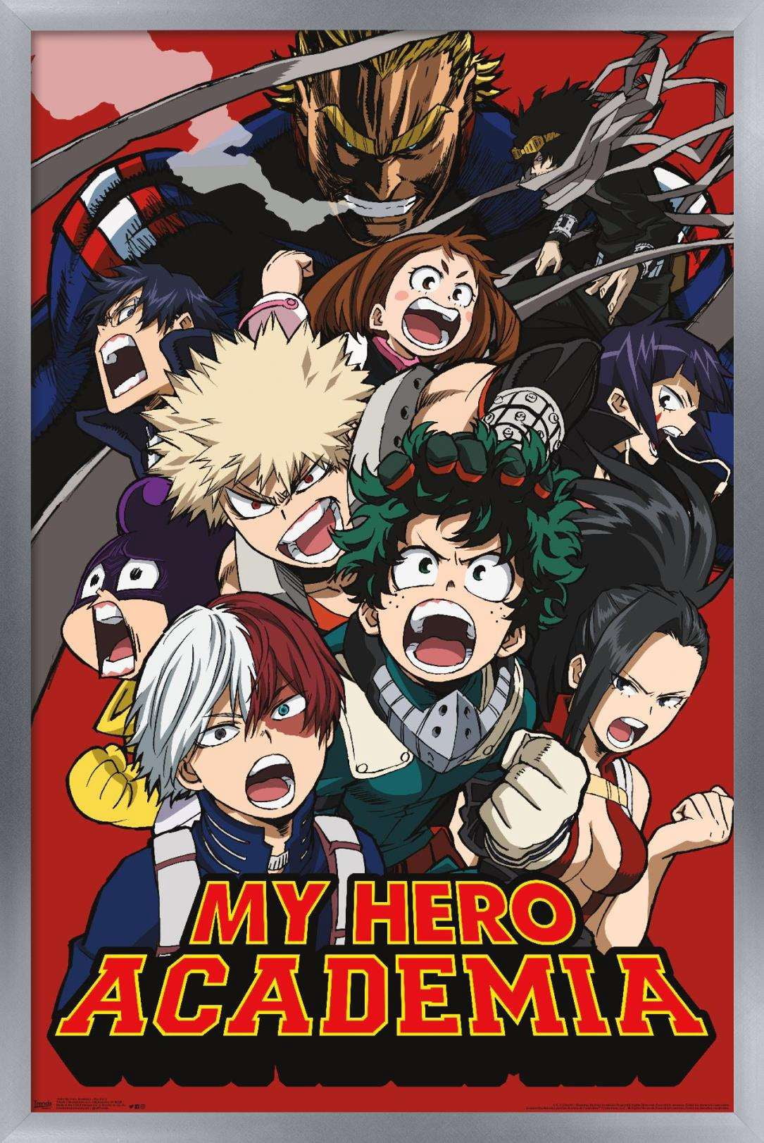 My Hero Academia - Key Art 2 Wall Poster, 14.725" x 22.375", Framed
