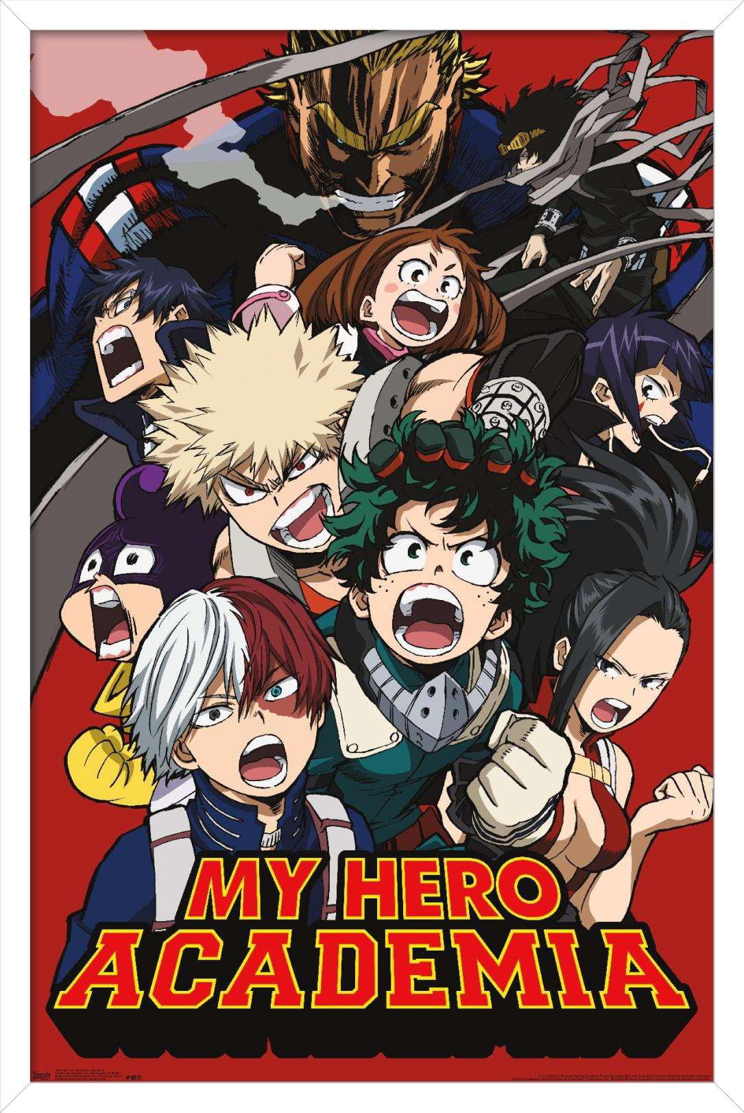 My Hero Academia - Key Art 2 Wall Poster, 14.725" x 22.375", Framed