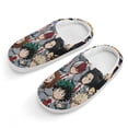 thumbnail image 1 of My Hero Academia Kid's Cotton Slippers Winter Warm Soft Plush Slippers with Rubber Sole Non-Slip Indoor Outdoor Slip on Shoes Fluffy House Slippers For Boys Girls Teen, 1 of 8