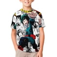 thumbnail image 1 of My Hero Academia Kids Short Sleeve Tee Shirt Novelty Crewneck T-Shirts Unisex Summer Blouse Tops for Boys Girls 100CM, 1 of 8
