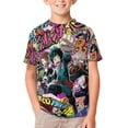 thumbnail image 1 of My Hero Academia Kids Short Sleeve Tee Shirt Novelty Crewneck T-Shirts Unisex Summer Blouse Tops for Boys Girls 140CM, 1 of 8