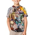 thumbnail image 1 of My Hero Academia Kids Short Sleeve Tee Shirt Novelty Crewneck T-Shirts Unisex Summer Blouse Tops for Boys Girls 160CM, 1 of 8