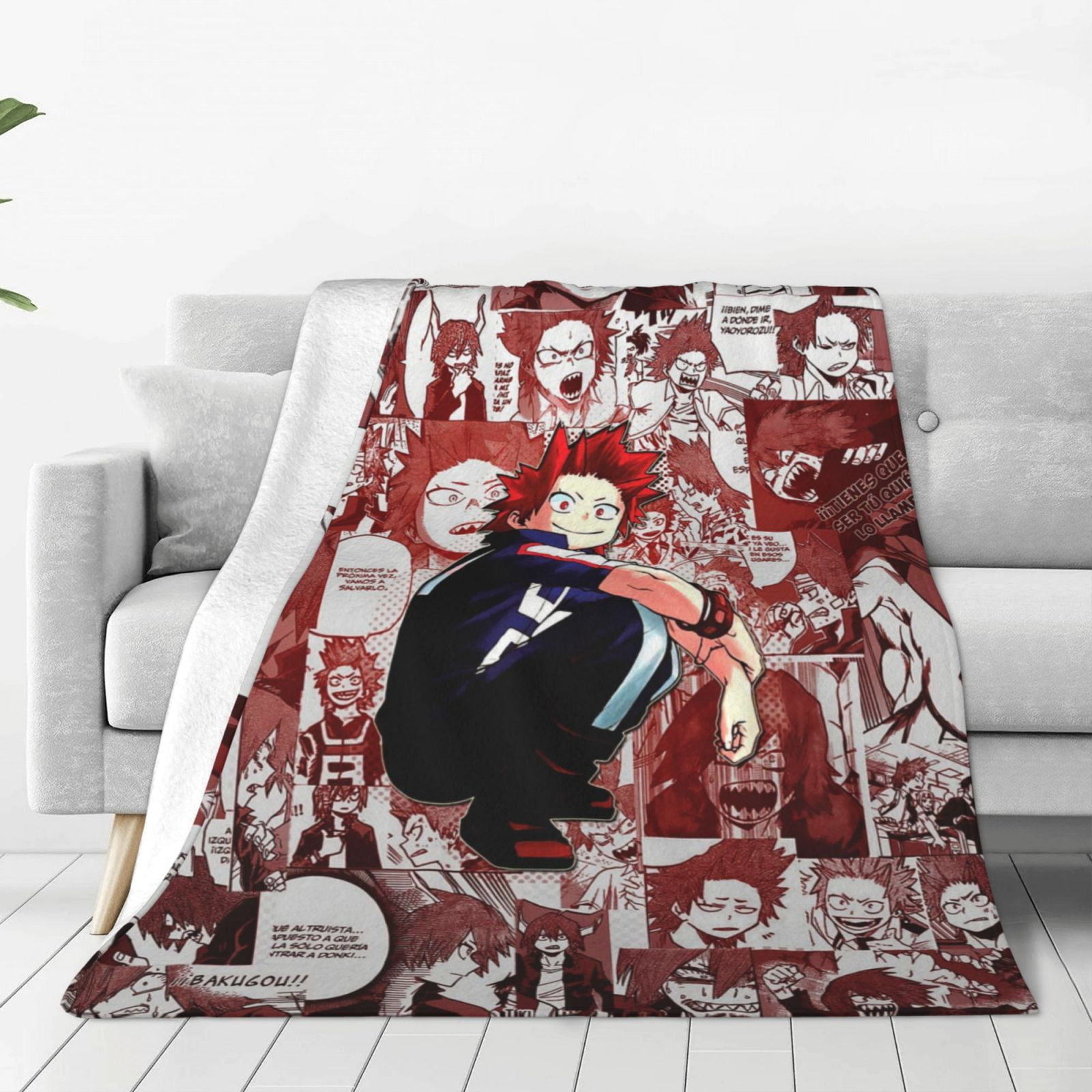My Hero Academia Kirishima Eijiro Anime Collage Blanket Soft Cozy
