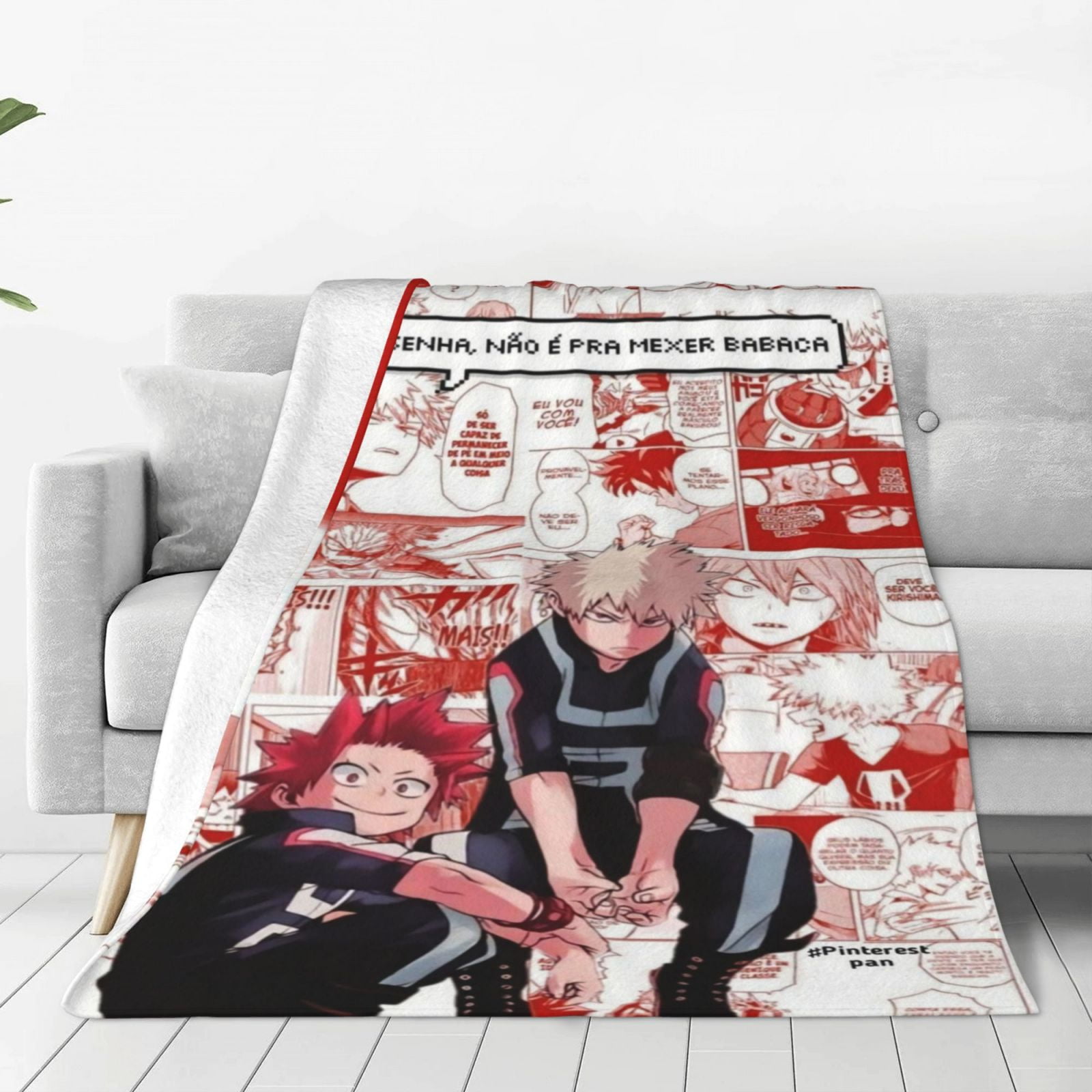 My Hero Academia Kirishima Eijiro Anime Collage Blanket Soft Cozy