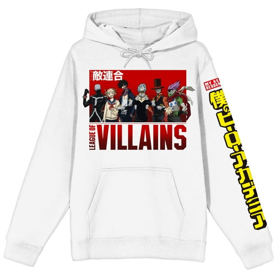 My Hero Academia League of Villains Men's White Graphic Hoodie