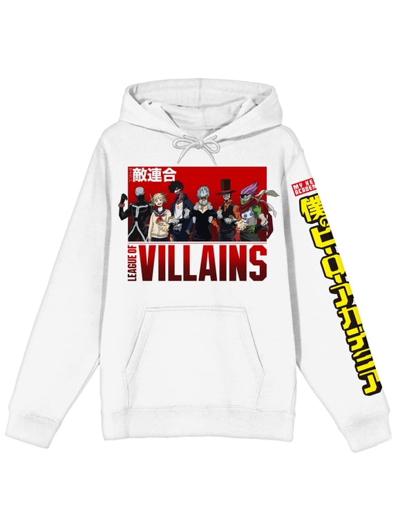 My Hero Academia League of Villains Men's White Graphic Hoodie