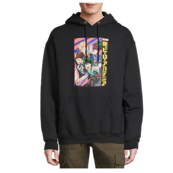 My Hero Academia Long Sleeve Graphic Anime Hoodie Sweatshirt, (2X-Large)
