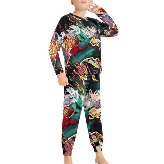 My Hero Academia Long Sleeve Top And Pants 2 Piece Pajama Set