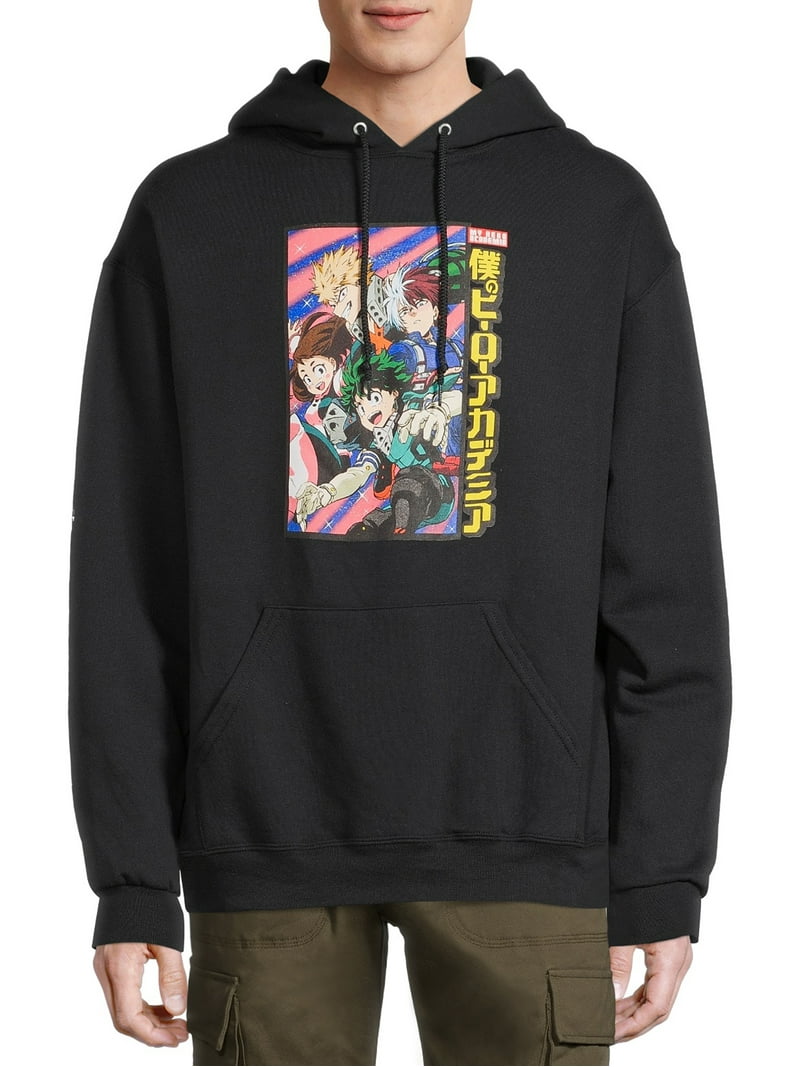 My Hero Academia Men's Big Men's Long Sleeve Graphic Hoodie