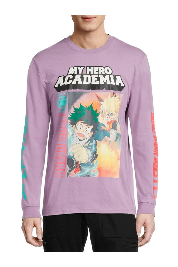 Men's & Big Men's Long Sleeve Graphic Tee, Anime T-Shirts