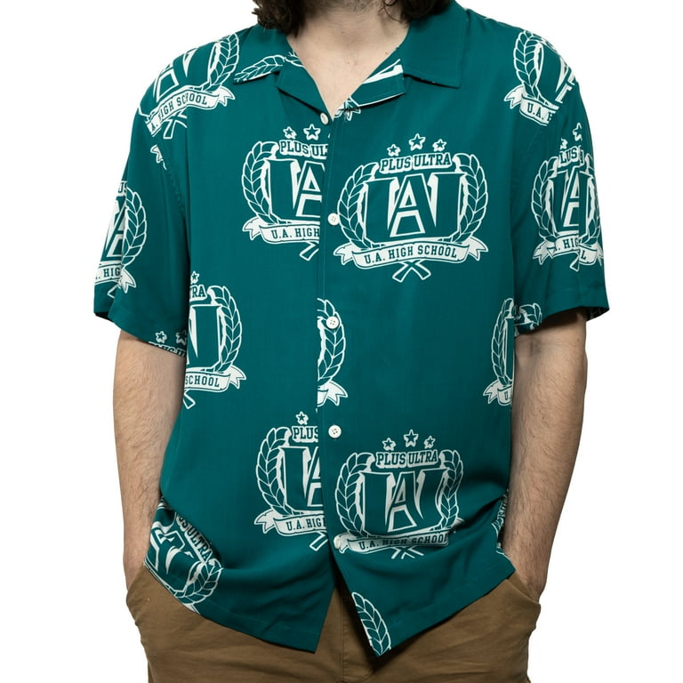 My Hero Academia Men s Big Men s Woven Resort Shirt Sizes S 3XL Walmart