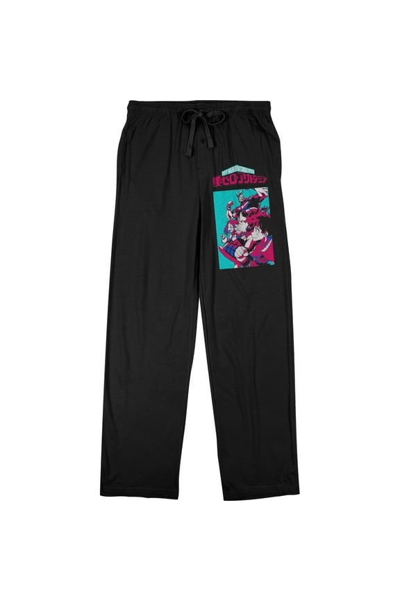 My Hero Academia Men's Black Sleep Pants-Small